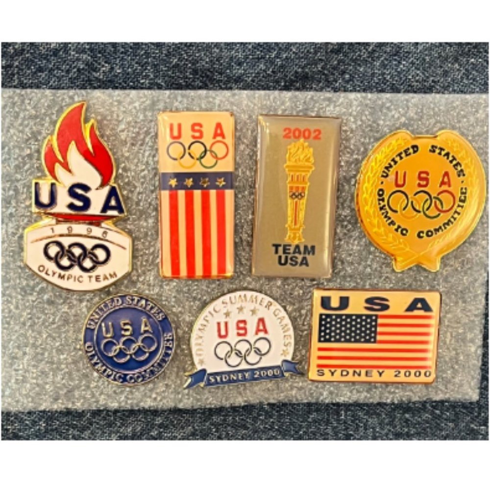 USA NOC Olympic Pin - Lot of 7 Collection Set